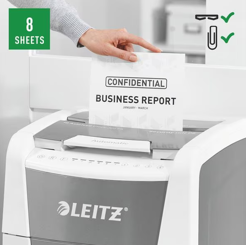 Leitz Aktenvernichter IQ Autofeed 300 P-5, 300 Seiten
