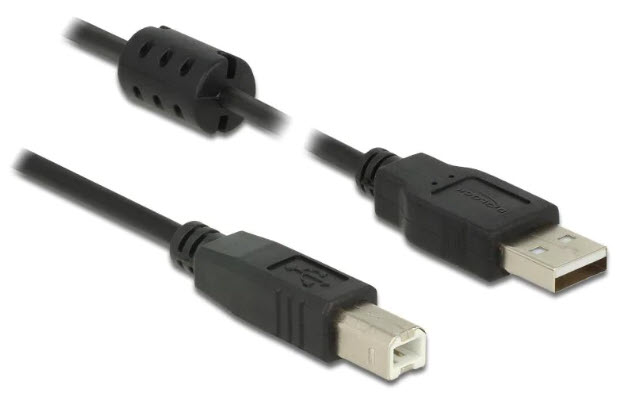Delock USB 2.0-Kabel USB A - USB B 2 m (1m)