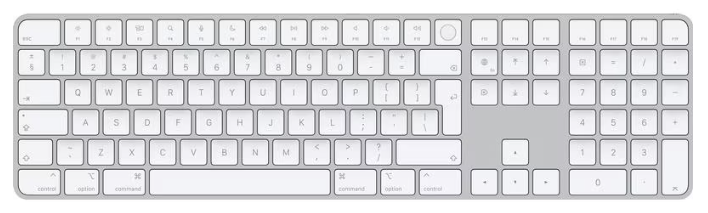 Apple Magic Keyboard mit Touch ID und Ziffernblock CH-Layout (silber)