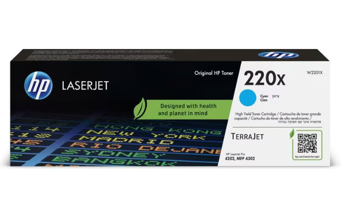 [1610904] HP Toner Nr. 220X (W2201X) Cyan