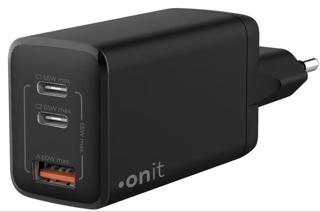 [1532000] onit USB-Wandladegerät Trial QC4+ 65 W GaN Schwarz
