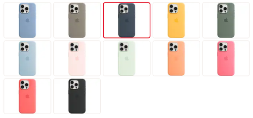 Apple Silicone Case mit MagSafe iPhone 15 Pro (diverse Farben)